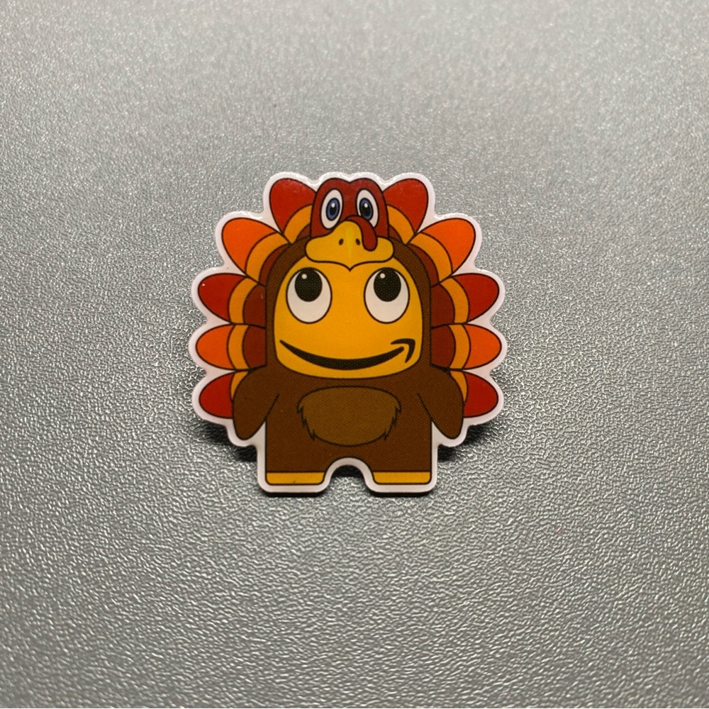 Amazon Employee Peccy Pin Collectible Thanksgiving Turkey Costume Festive Funny